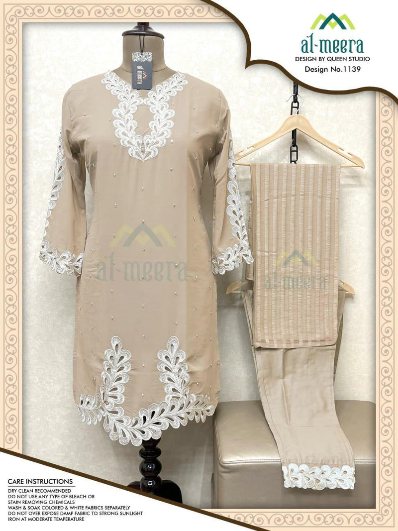 Al Meera Dno 1139 Georgette with Embroidery Stylish Designer Wear Salwar Suit