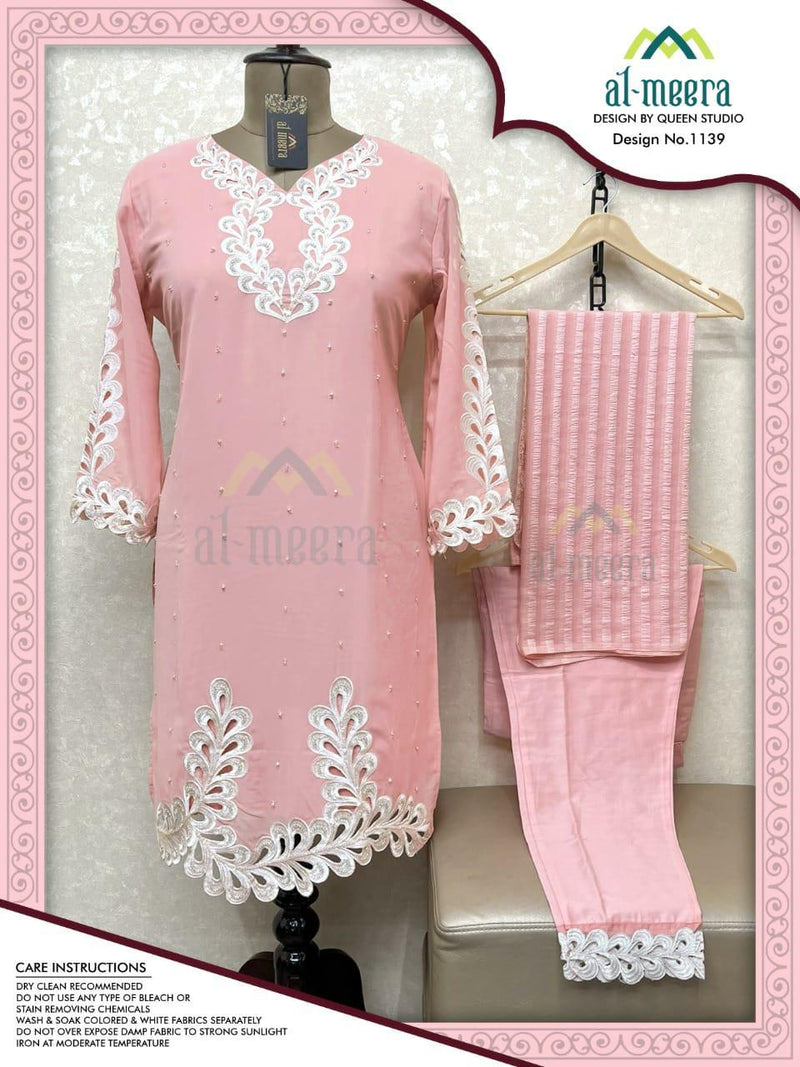 Al Meera Dno 1139 Georgette with Embroidery Stylish Designer Wear Salwar Suit