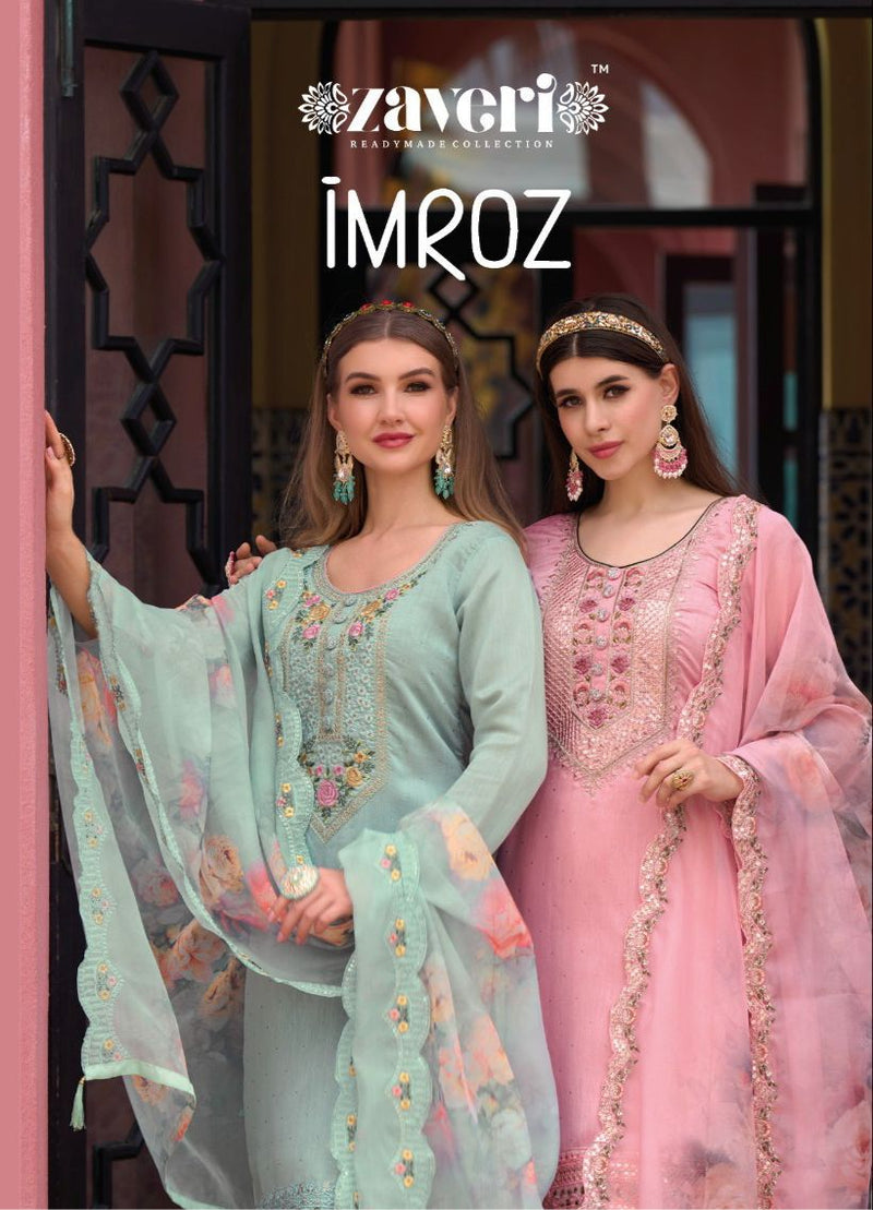 Zaveri Women Beauty Imroz Viscose Silk Heavy Embroidery Work Fancy Designer Partywear Kurti