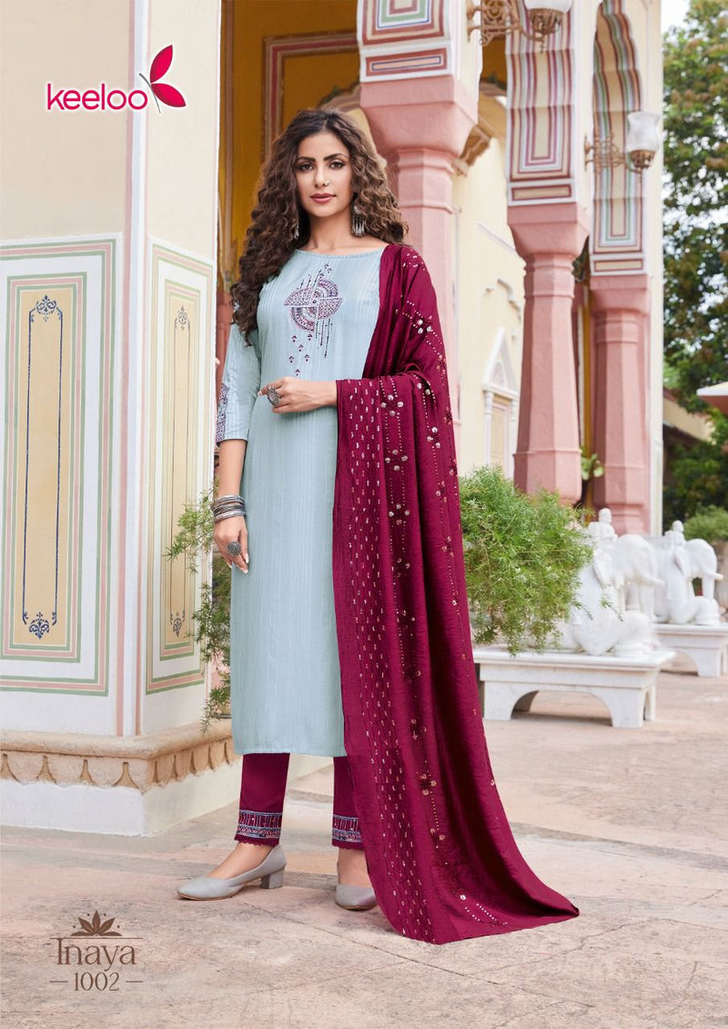 Keeloo Inaya Vol 1 Rayon With Heavy Embroidery Work Stylish Designer Festive Wear Fancy Kurti