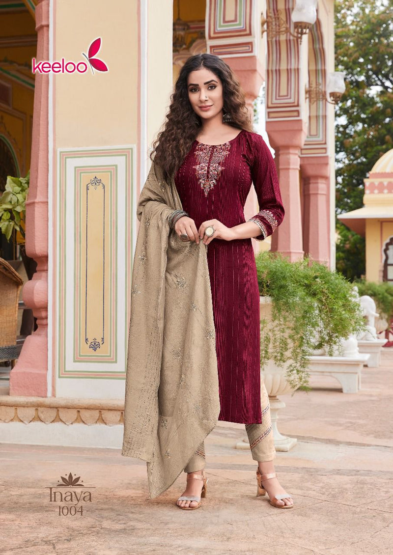 Keeloo Inaya Vol 1 Rayon With Heavy Embroidery Work Stylish Designer Festive Wear Fancy Kurti