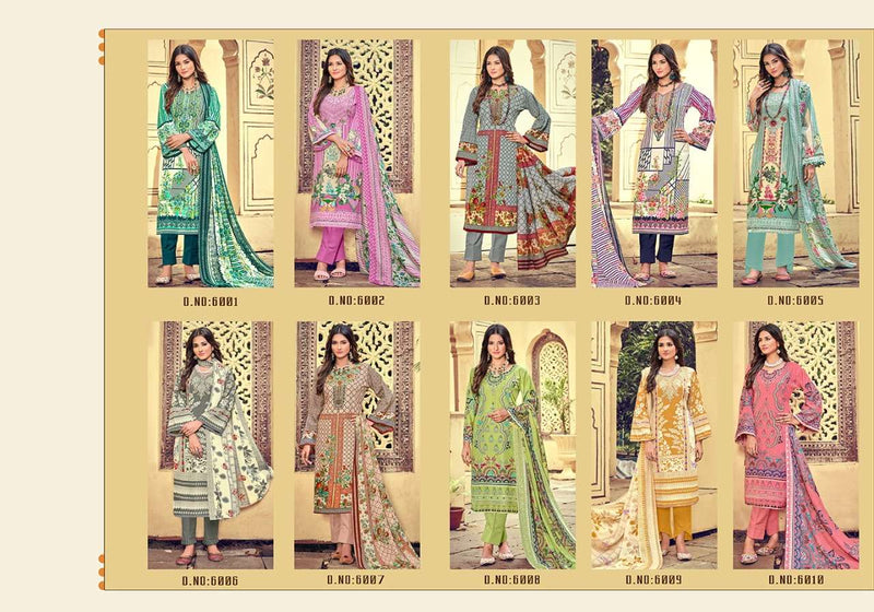 Adeeva Trendz Inayat Vol 6 Cotton Digital Printed Pakistani Style Festive  Wear Salwar Suits
