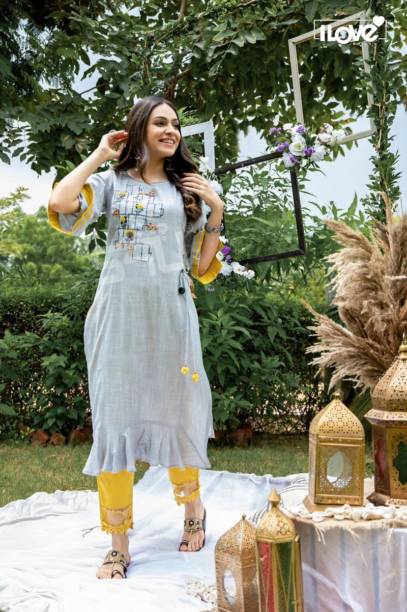 1Love S4u Indi Chic Vol 3 Rayon Stylish Fancy Festive Wear Kurtis With Bottom