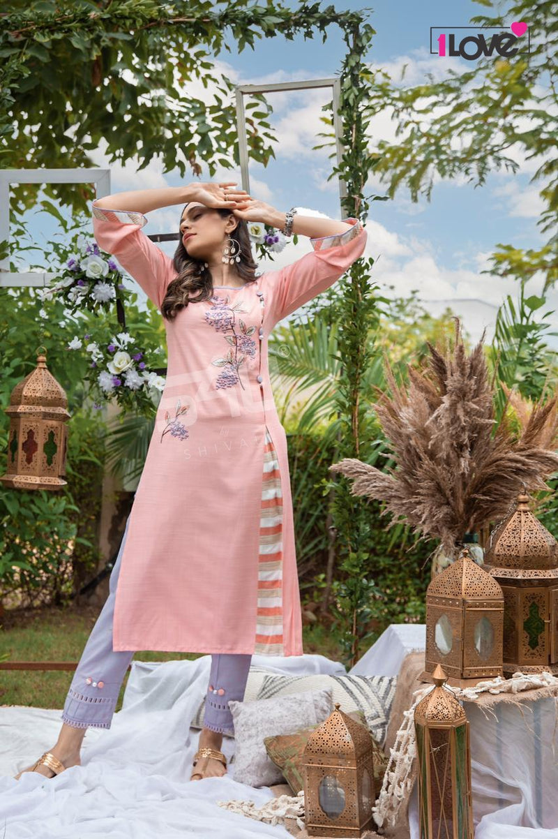 1Love S4u Indi Chic Vol 3 Rayon Stylish Fancy Festive Wear Kurtis With Bottom
