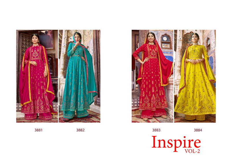Rangoon Inspire Vol 2 Rayon Printed Work With Beautiful Stylish Designer Festive Wear Kurti