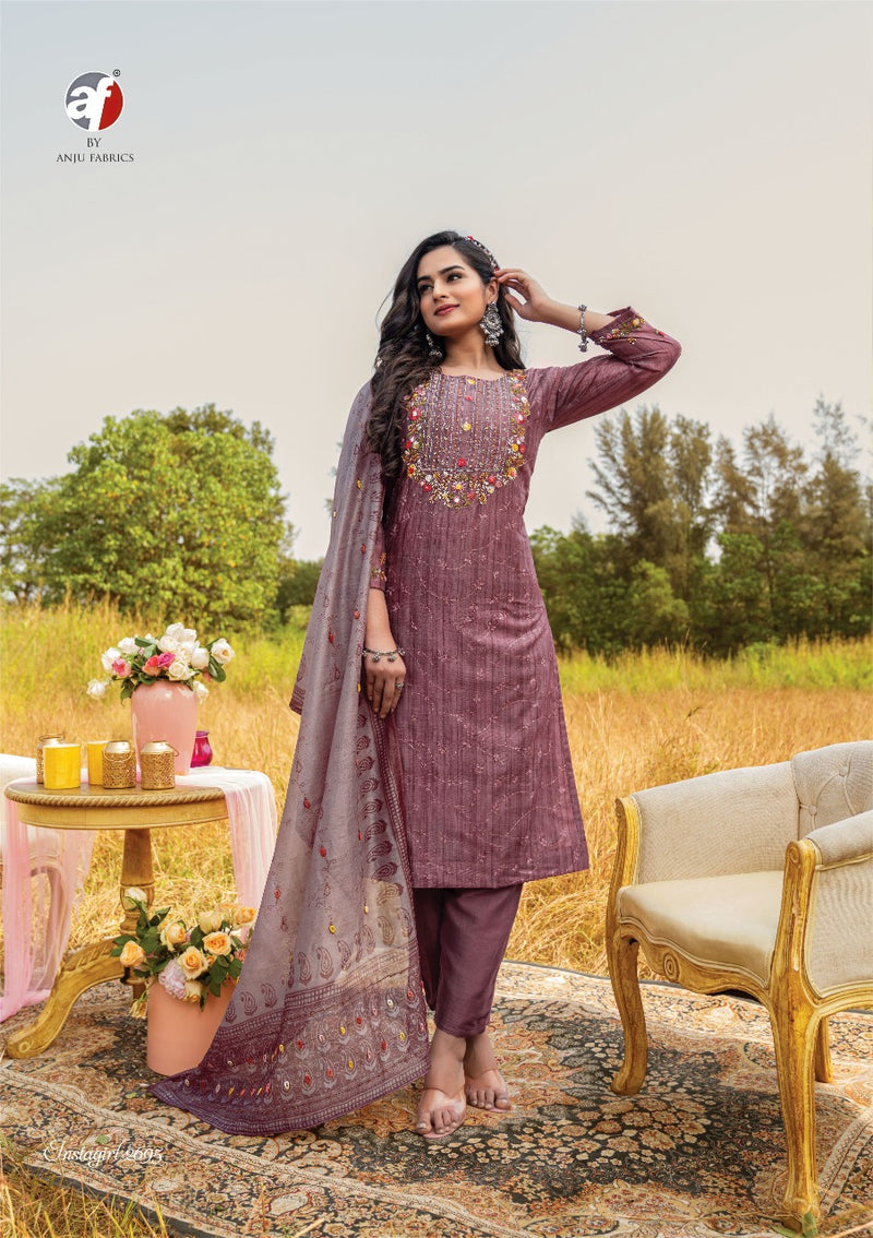 Anju Fabs Insta Giril Vol 3 Viscose With Heavy Embroidery Work Stylish Designer Party Wear Kurti