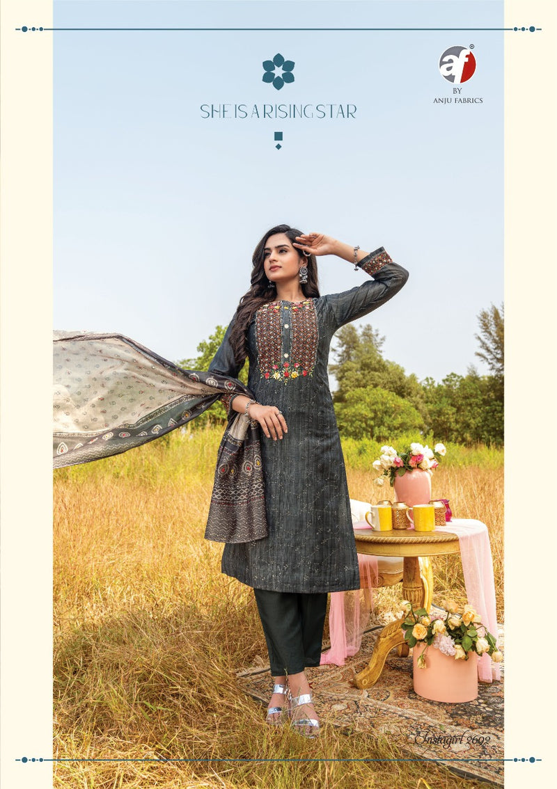 Anju Fabs Insta Giril Vol 3 Viscose With Heavy Embroidery Work Stylish Designer Party Wear Kurti
