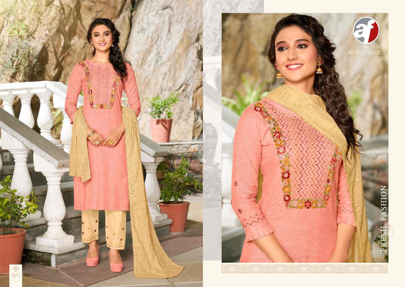 Anju Fabrics Insta Girls Vol 1 Rayon Party Wear Fancy Kurtis With Bottom & Dupatta