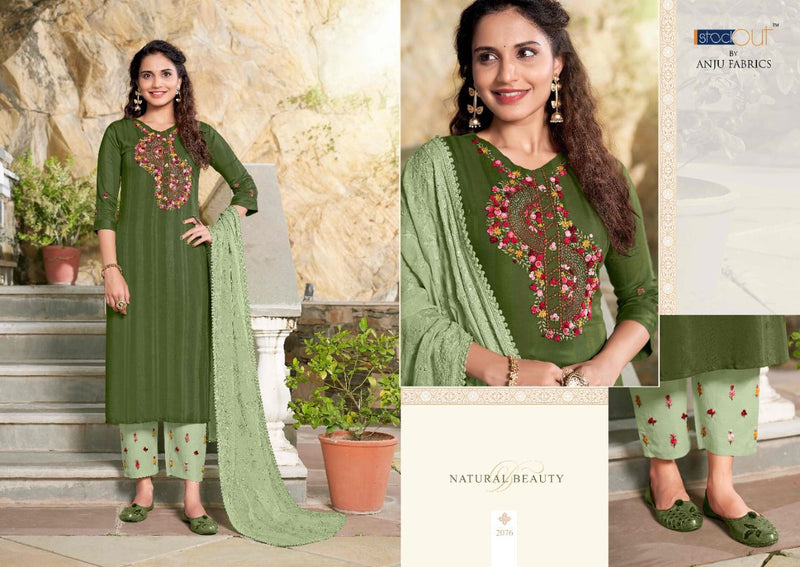 Anju Fabrics Insta Girls Vol 1 Rayon Party Wear Fancy Kurtis With Bottom & Dupatta