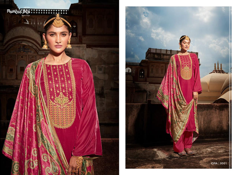 Mumtaz Arts Iqra Velvet With Heavy Coding Embroidery Work Stylish Designer Party Wear Salwar Kameez