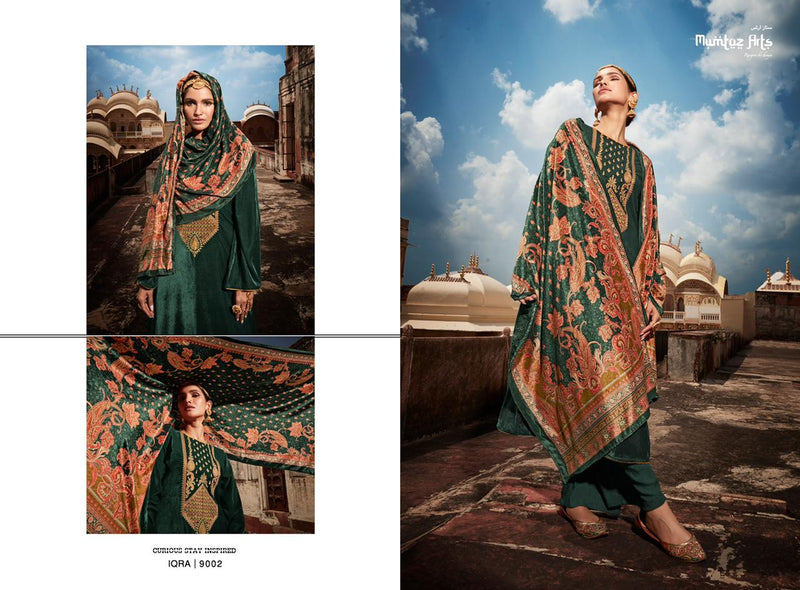 Mumtaz Arts Iqra Velvet With Heavy Coding Embroidery Work Stylish Designer Party Wear Salwar Kameez