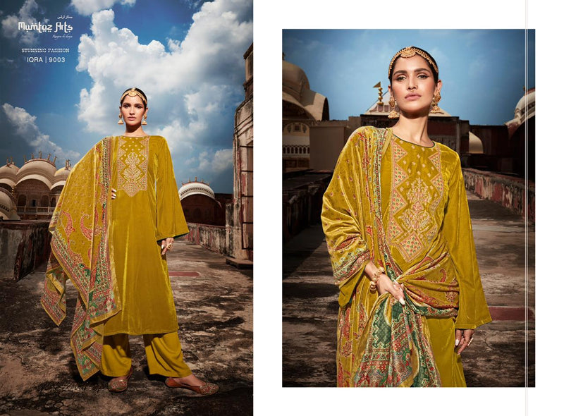 Mumtaz Arts Iqra Velvet With Heavy Coding Embroidery Work Stylish Designer Party Wear Salwar Kameez