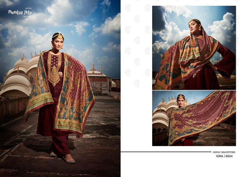 Mumtaz Arts Iqra Velvet With Heavy Coding Embroidery Work Stylish Designer Party Wear Salwar Kameez