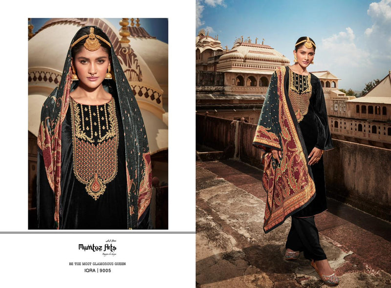 Mumtaz Arts Iqra Velvet With Heavy Coding Embroidery Work Stylish Designer Party Wear Salwar Kameez