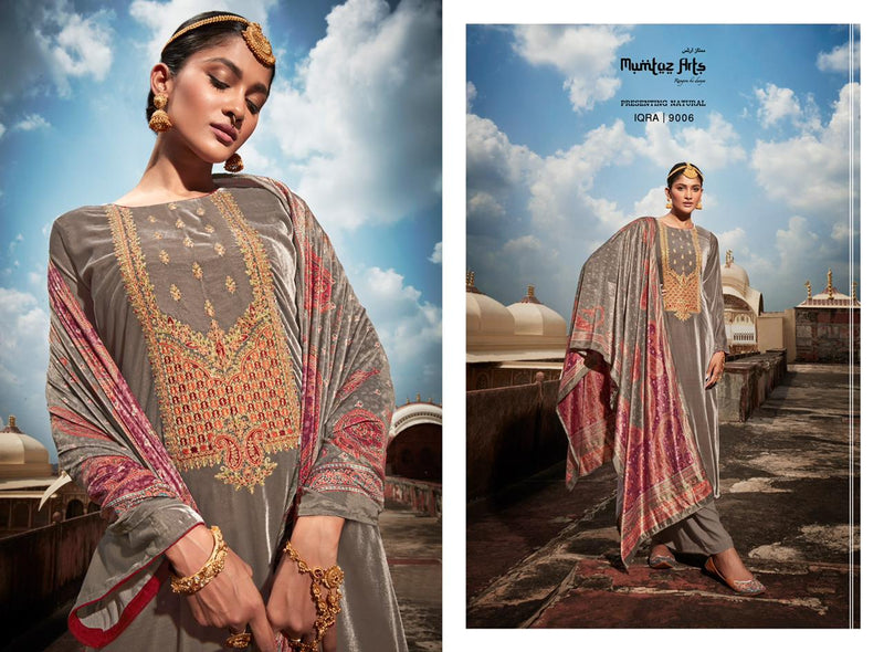 Mumtaz Arts Iqra Velvet With Heavy Coding Embroidery Work Stylish Designer Party Wear Salwar Kameez