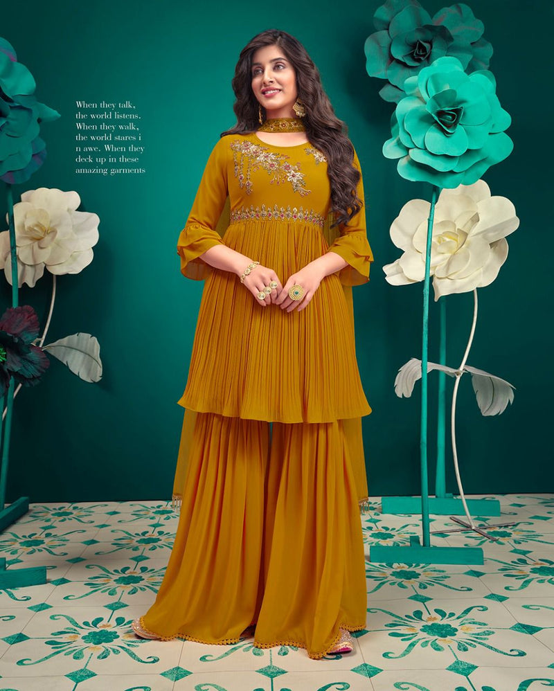 Lily And Lali Isabel Georgette With Beautiful Heavy Work Stylish Designer Attractive Look Fancy Kurti