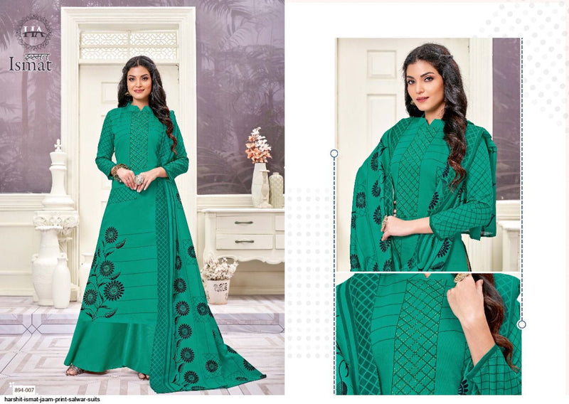 Harshit Fashion Hub Ismat Jam Cotton Printed Festive Wear Salwar Suits