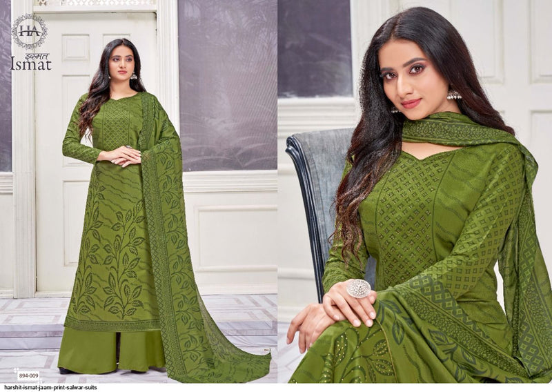 Harshit Fashion Hub Ismat Jam Cotton Printed Festive Wear Salwar Suits
