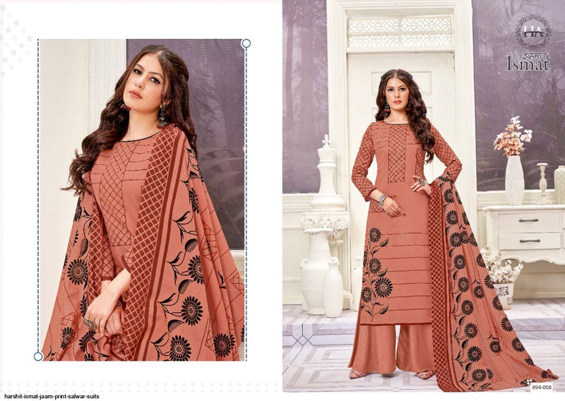 Harshit Fashion Hub Ismat Jam Cotton Printed Festive Wear Salwar Suits