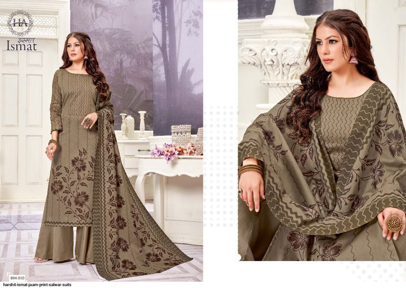 Harshit Fashion Hub Ismat Jam Cotton Printed Festive Wear Salwar Suits