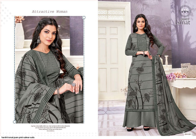 Harshit Fashion Hub Ismat Jam Cotton Printed Festive Wear Salwar Suits