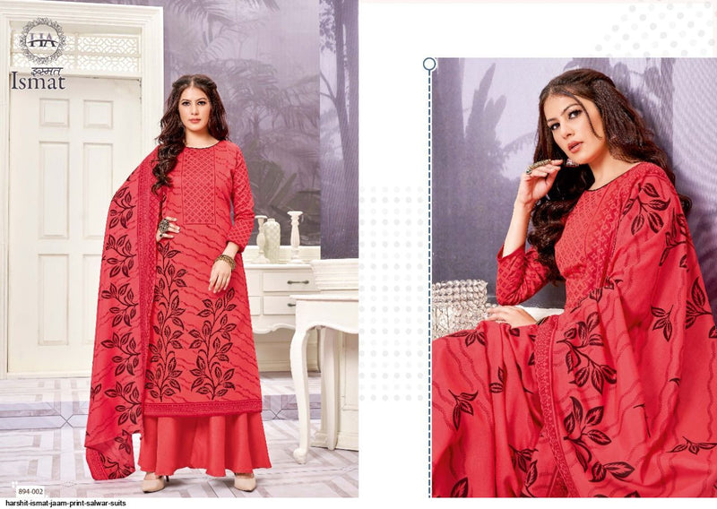 Harshit Fashion Hub Ismat Jam Cotton Printed Festive Wear Salwar Suits