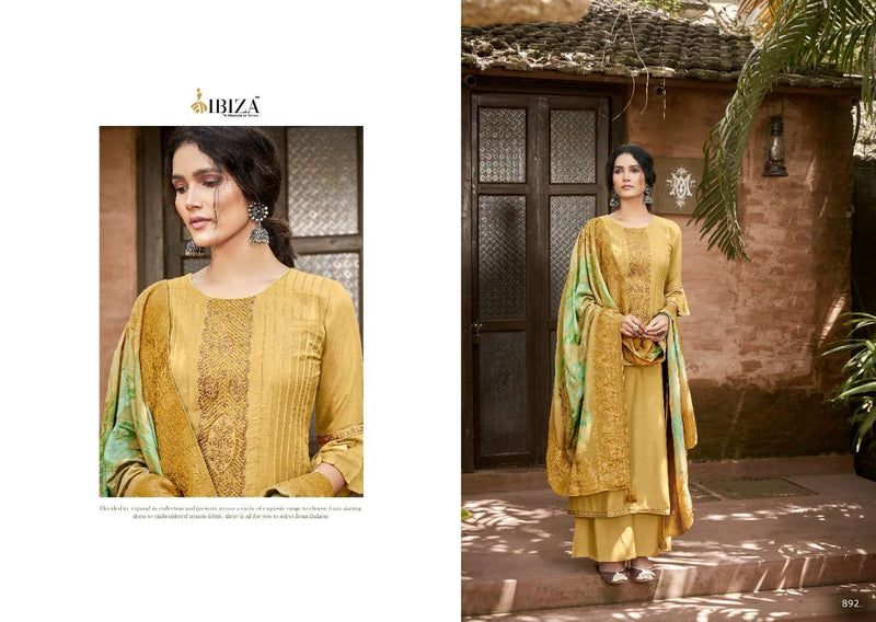 Ibiza Ashiyana Maslin Silk Fancy Embroidered Work Salwar Suit