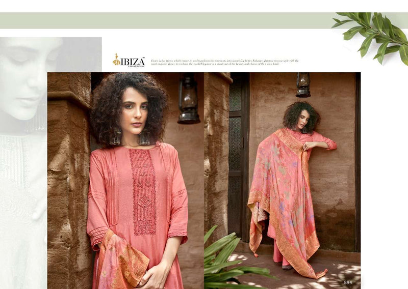Ibiza Ashiyana Maslin Silk Fancy Embroidered Work Salwar Suit