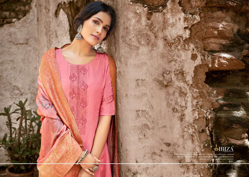 Ibiza Ashiyana Maslin Silk Fancy Embroidered Work Salwar Suit