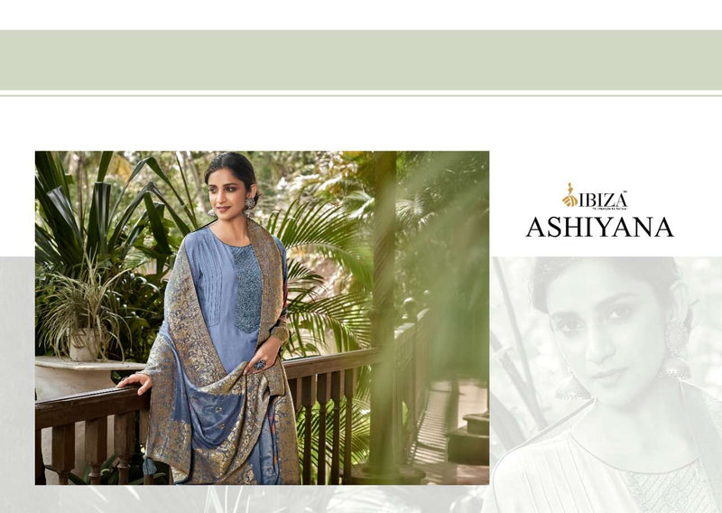 Ibiza Ashiyana Maslin Silk Fancy Embroidered Work Salwar Suit
