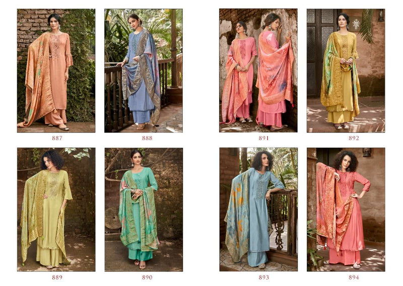 Ibiza Ashiyana Maslin Silk Fancy Embroidered Work Salwar Suit