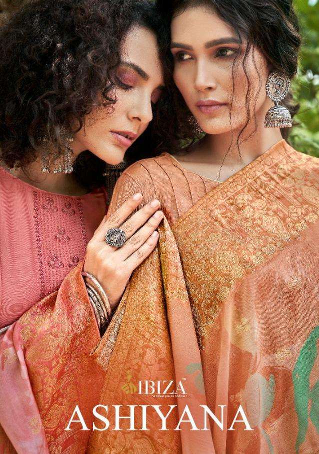 Ibiza Ashiyana Maslin Silk Fancy Embroidered Work Salwar Suit