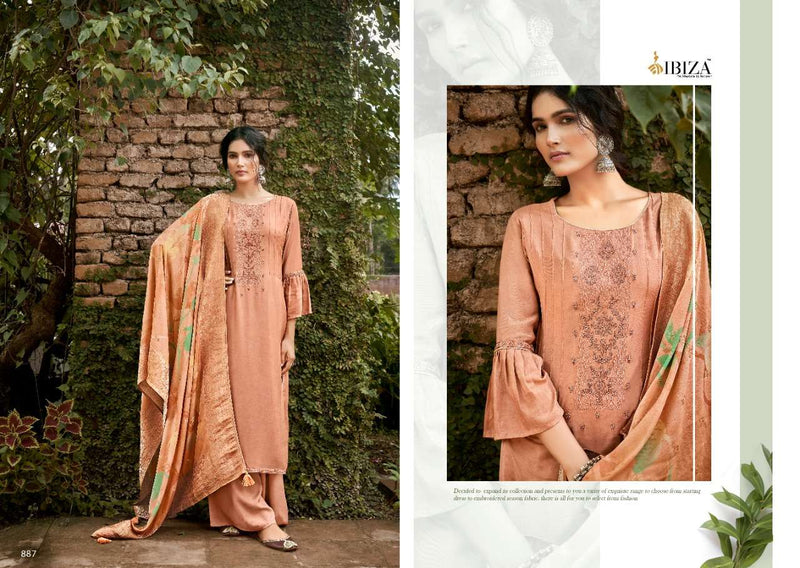 Ibiza Ashiyana Maslin Silk Fancy Embroidered Work Salwar Suit