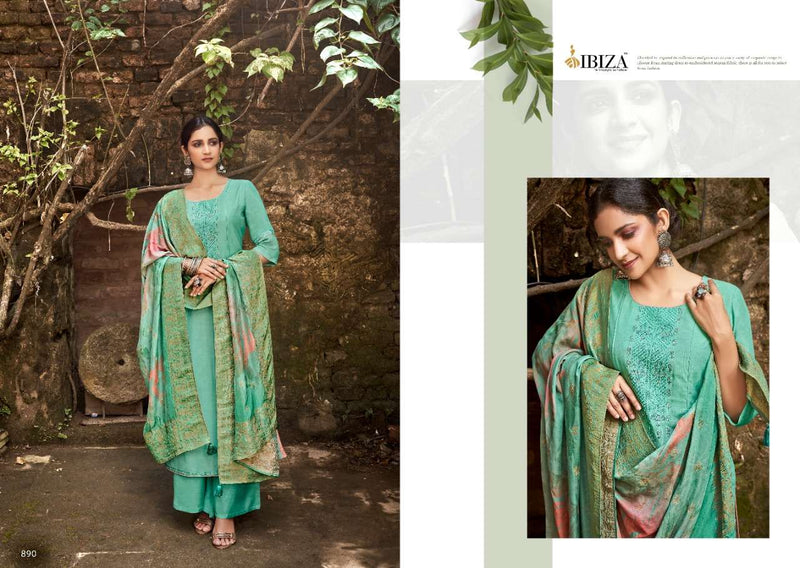 Ibiza Ashiyana Maslin Silk Fancy Embroidered Work Salwar Suit