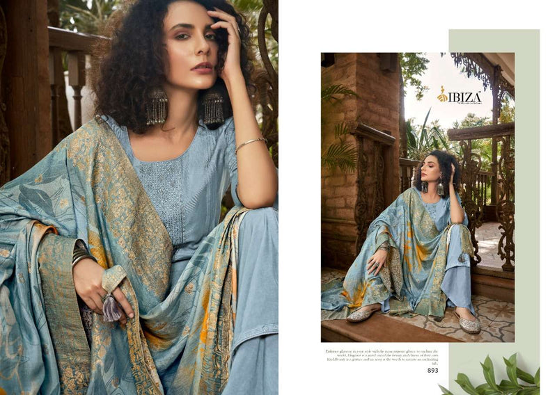 Ibiza Ashiyana Maslin Silk Fancy Embroidered Work Salwar Suit