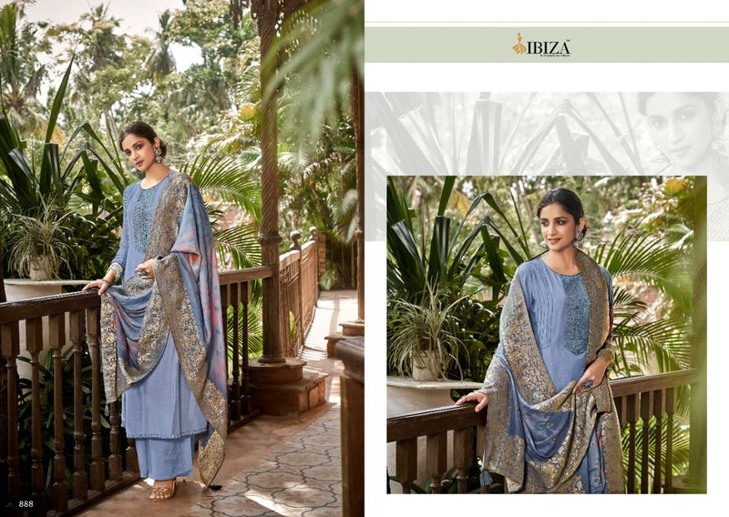 Ibiza Ashiyana Maslin Silk Fancy Embroidered Work Salwar Suit