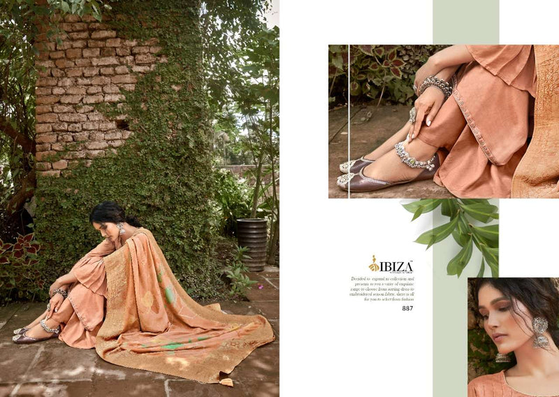 Ibiza Ashiyana Maslin Silk Fancy Embroidered Work Salwar Suit