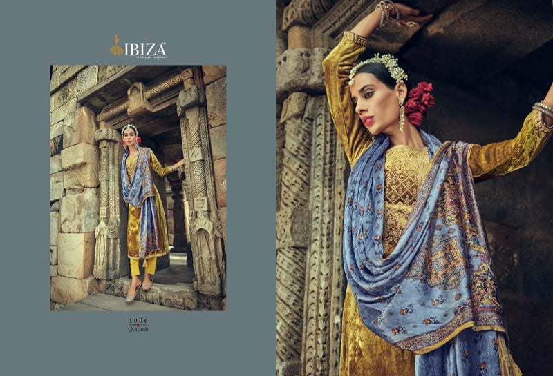 Ibiza Fashion Qutumb Velvet Viscose With Embroidery Work Suit