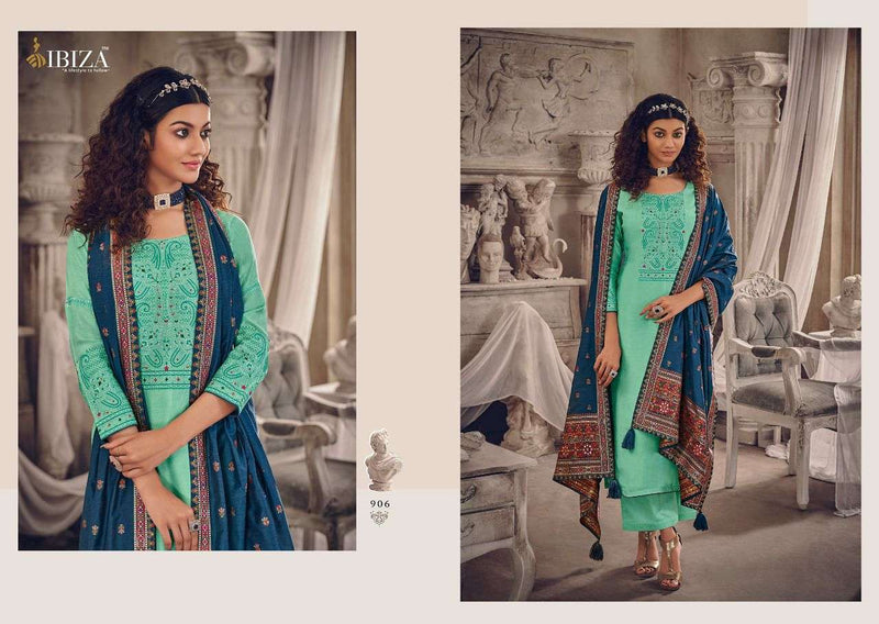 Ibiza Kashmiri Romance Pure Silk Fancy Embroidery Work Salwar Kameez