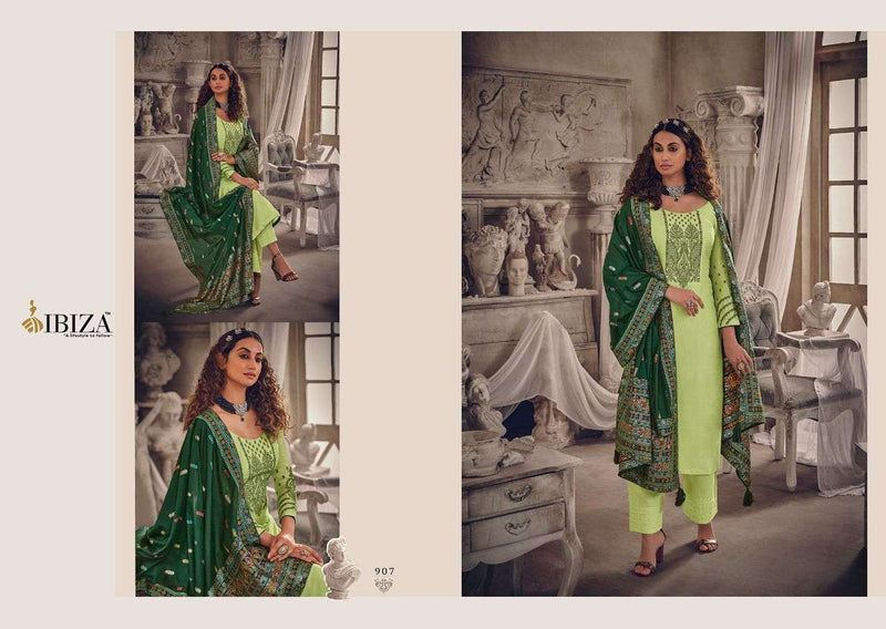 Ibiza Kashmiri Romance Pure Silk Fancy Embroidery Work Salwar Kameez