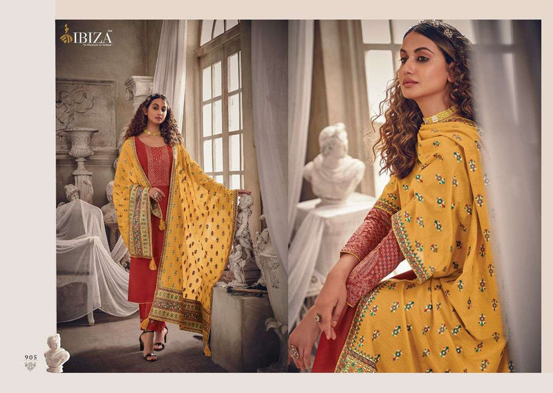 Ibiza Kashmiri Romance Pure Silk Fancy Embroidery Work Salwar Kameez