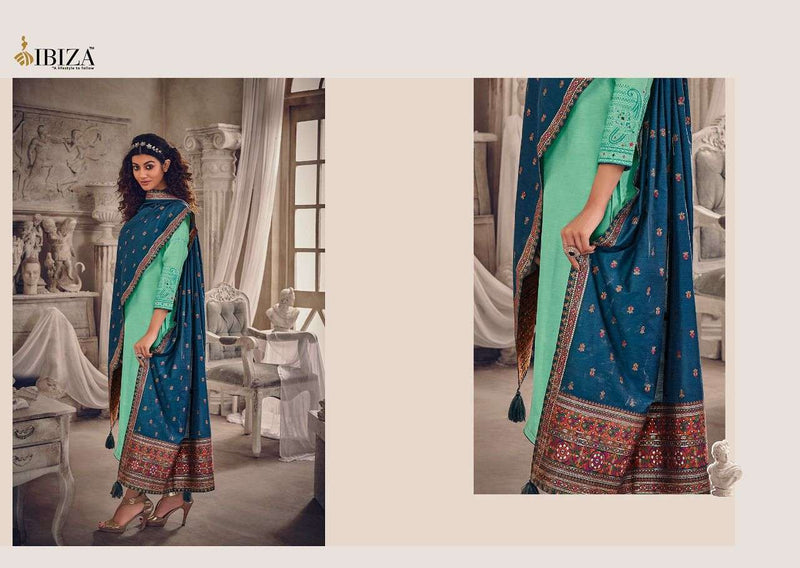 Ibiza Kashmiri Romance Pure Silk Fancy Embroidery Work Salwar Kameez