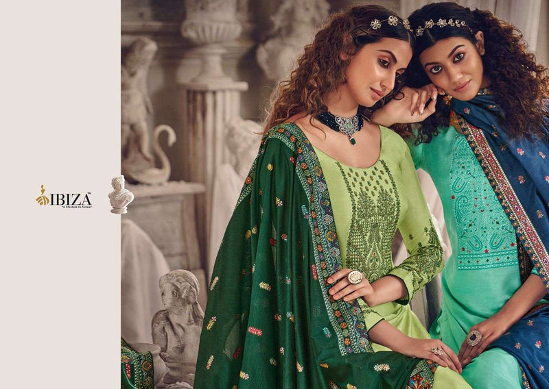 Ibiza Kashmiri Romance Pure Silk Fancy Embroidery Work Salwar Kameez