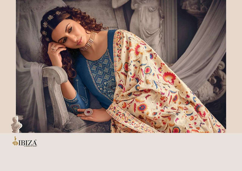 Ibiza Kashmiri Romance Pure Silk Fancy Embroidery Work Salwar Kameez