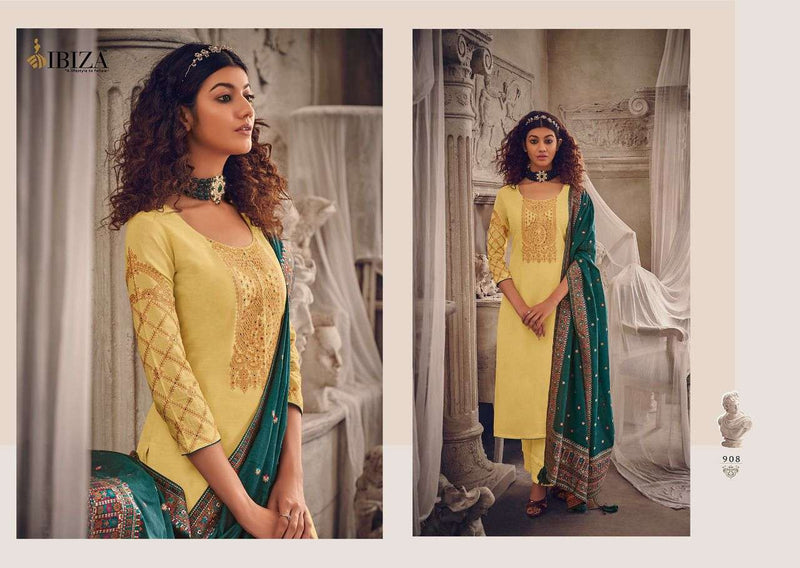 Ibiza Kashmiri Romance Pure Silk Fancy Embroidery Work Salwar Kameez