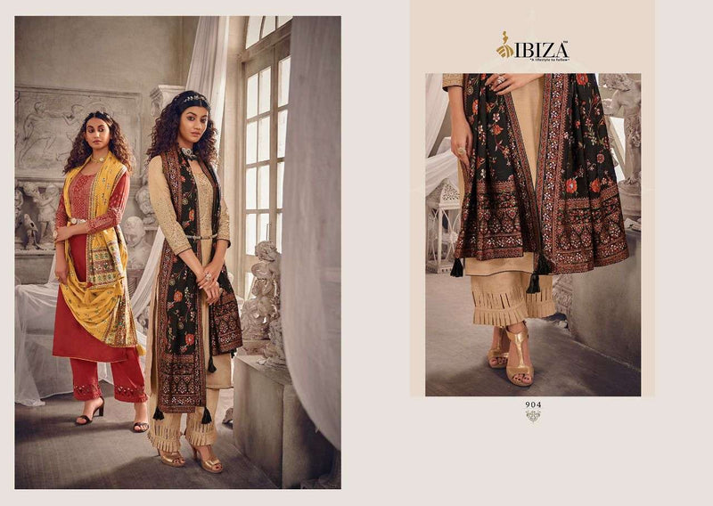 Ibiza Kashmiri Romance Pure Silk Fancy Embroidery Work Salwar Kameez