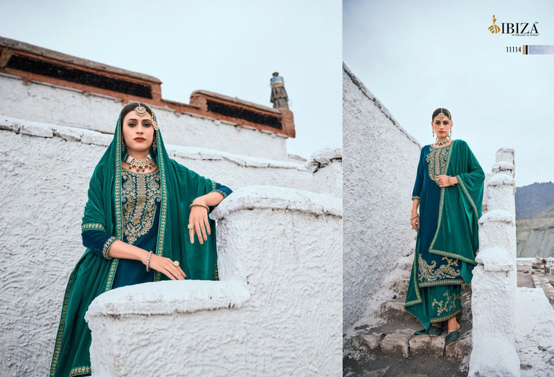 Ibiza Rangreza Velvet With DEsigner Delicate Embroidery Salwar Suit
