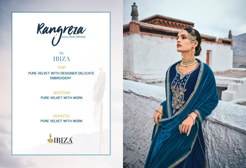 Ibiza Rangreza Velvet With DEsigner Delicate Embroidery Salwar Suit