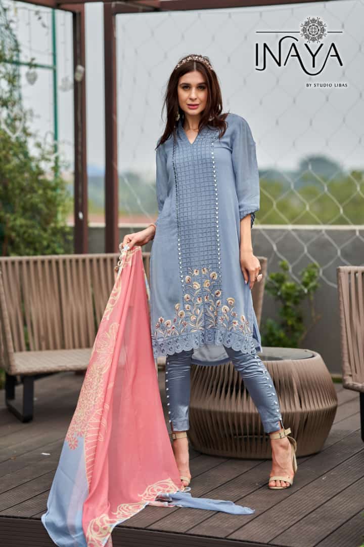 Inaya Libas Mirror Collection Pure Georgette Stylish Wear Pret Kurtis