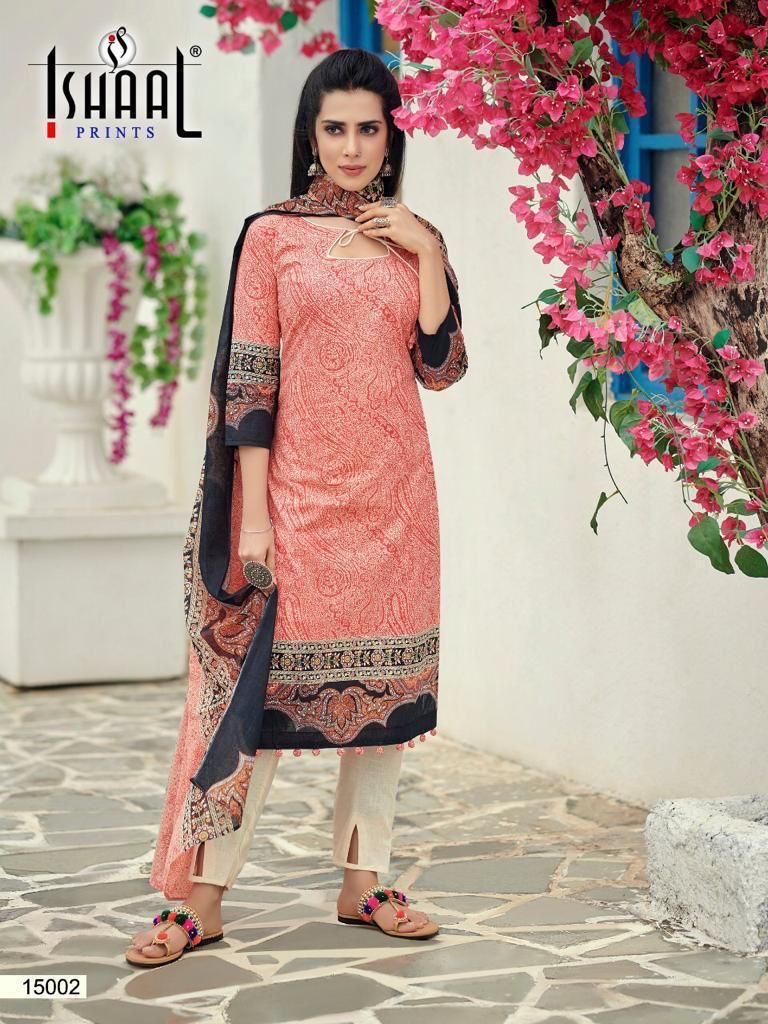 Ishaal Prints Gulmohar Vol 15 Nx Pure Lawn Salwar Suit